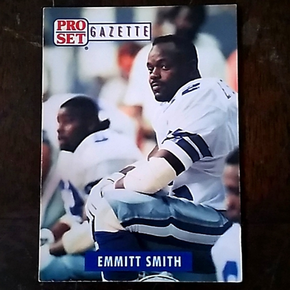 1991 Emmitt Smith pro set gazette card